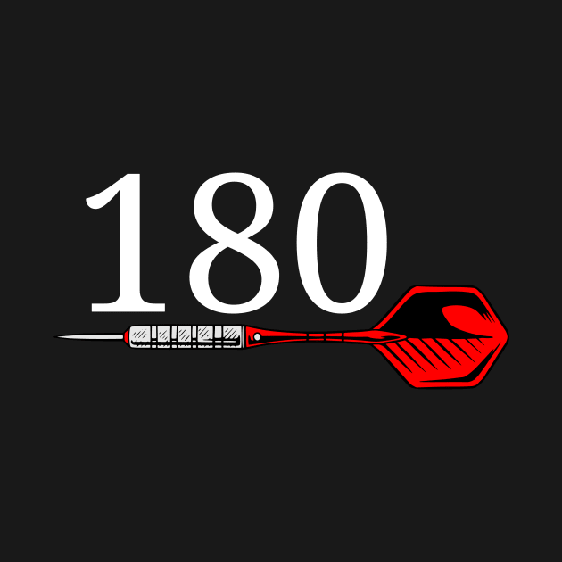 Perfect Score Darts Tee - "180" Maximum Throw Shirt by DefineWear