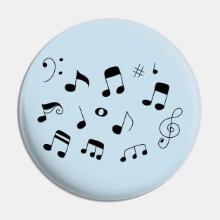 Music Notes Pin