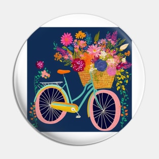 Springtime cycling Pin