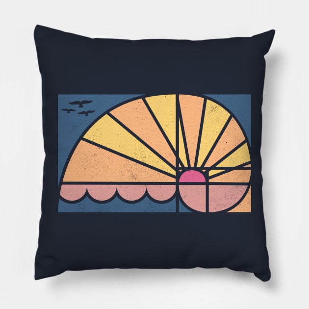 Golden Summer Ratio Pillow by technofaze