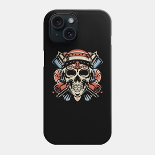Undying Courage Skull Ink - Edgy Gothic Tattoo Phone Case