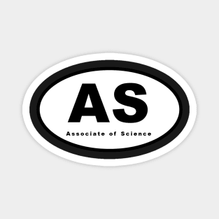 AS (Associate of Science) Oval Magnet