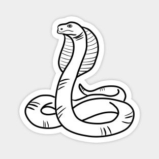 Stick figure cobra snake Magnet