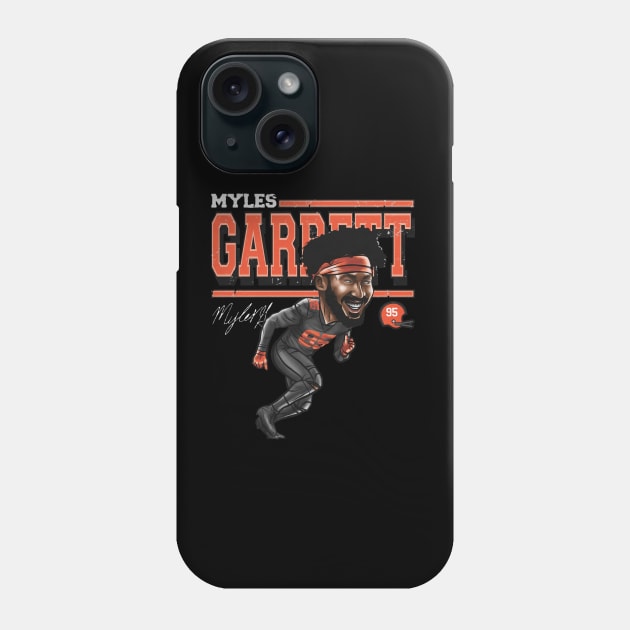 Myles Garrett Cleveland Cartoon Phone Case by MASTER_SHAOLIN