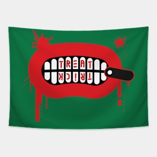 Treat or Trick Mouth With Zip Tapestry