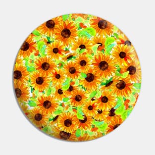 Sunflower Pattern Pin