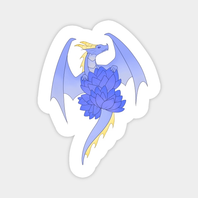 Water Lily Dragon Magnet by BiscuitSnack