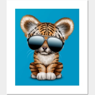 Cute Baby Tiger Cub on Brown Poster for Sale by jeff bartels