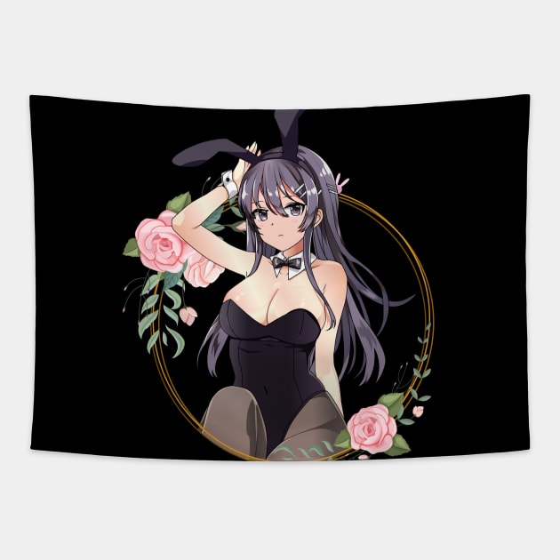 Bunny girl senpai - Mai Sakurajima Tapestry by Hala Art