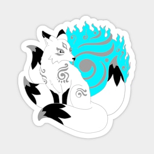 Simple Kitsune Fox Art Magnet