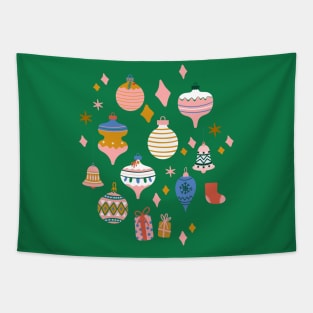 Christmas Ornaments Tapestry