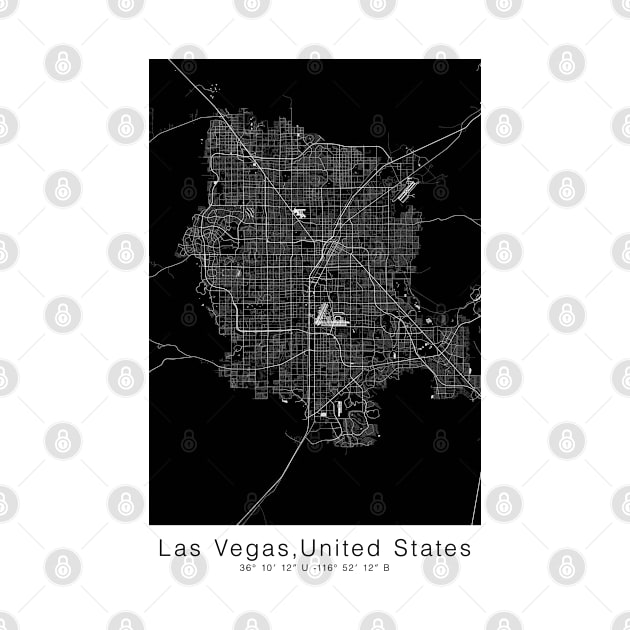 las vegas map print poster tshirt by Genetics art