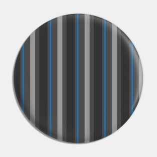 Black, Grey and Blue Stripe Pattern Pin