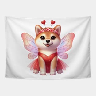 Valentine Fairy Shiba Dog Tapestry