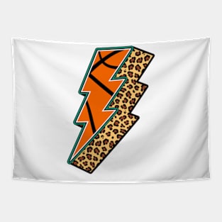 Basketball lightening leopard Tapestry