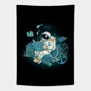 A reader lives a thousand lives - Cosmonaut Under The Sea Tapestry