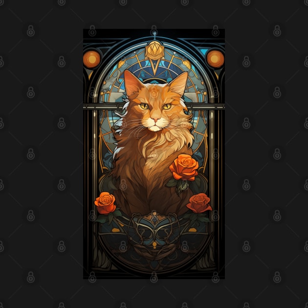 Art Nouveau Ginger Tiger by Suztv