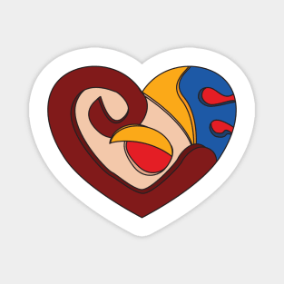 HEART IN VIVID SHADES Magnet