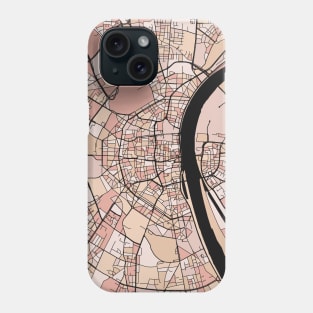 Cologne Map Pattern in Soft Pink Pastels Phone Case