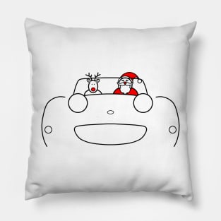 Austin-Healey Frogeye Sprite classic car Christmas special edition Pillow