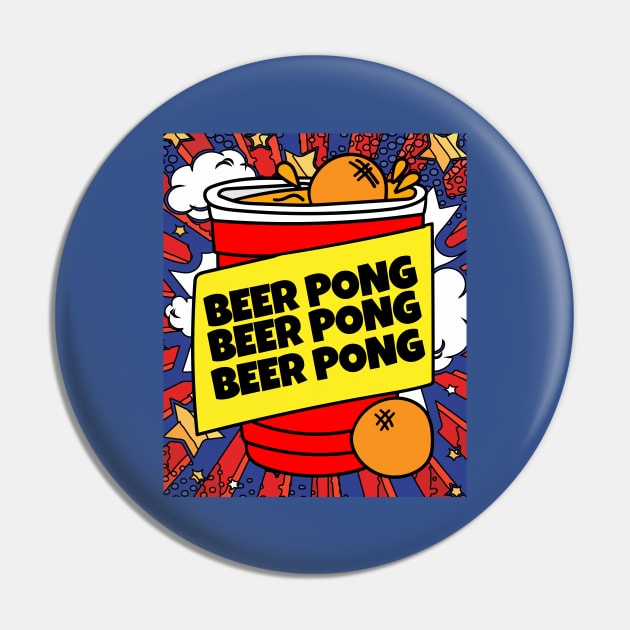 Party Drinking Game Beerpong Beer Pong Pin by flofin