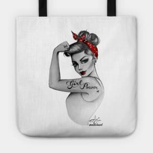 Girl Power by Anne Cha Modern Rosie the Riveter Tote