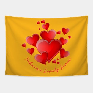 Yahaira Lovely Loves Hearts Collection Tapestry