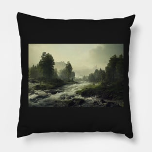 Rough River Landscape Pillow