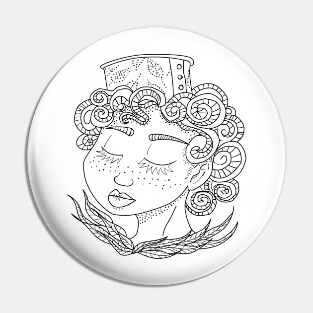 Thoughtful Girl Pin by Bribritenma