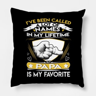 Papa is my favorite name Father's Day Birthday Men's Pillow