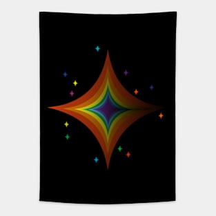 Rainbow star Tapestry