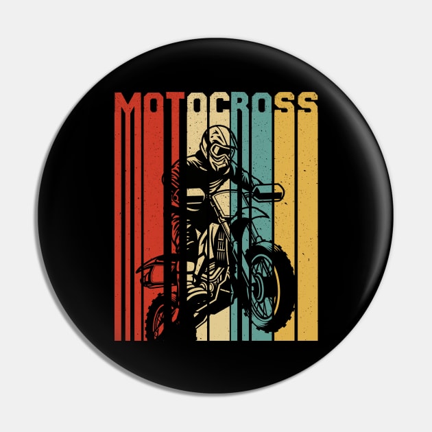 Motorcross Retro Funny Motorcross Lover Pin by Don.Creative