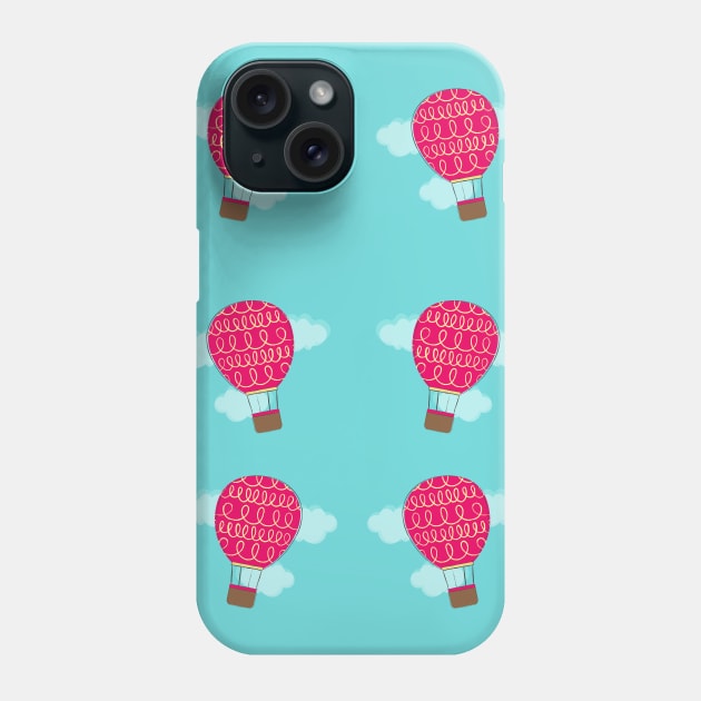 Cute Hot Air Balloons Pattern Design Phone Case by Moshi Moshi Designs