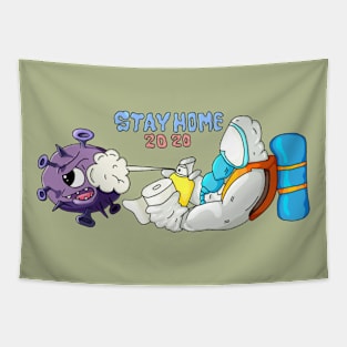 C19 stay home Tapestry