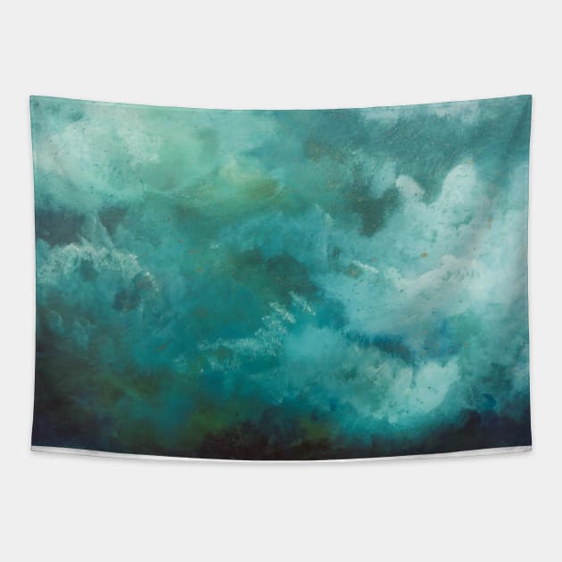 Blue Texture Art Tapestry by BeCreativeHere