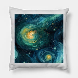 Van Gogh Starry Night Outer Space Pattern 19 Pillow