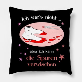 gezogener Zahn Zahnarzthelferin lustige Verkleidung  Kostüm Pillow