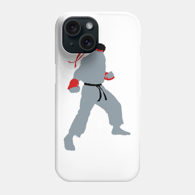 Ryu Fighter Stance Silhouette Phone Case by AnotherOne