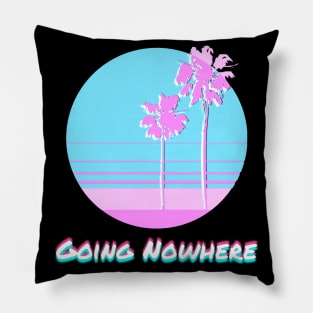 Pastel Glitchy Sunset Going Nowhere Vaporwave Sad Boy Gift Pillow