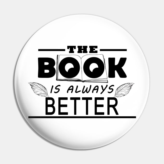 The Book Is Always Better Pin by YasStore