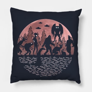 Funny Cryptid Moon Pillow