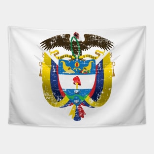 Escudo de Colombia - Colombia coat of arms - grunge design Tapestry