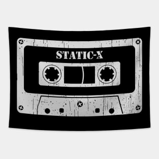 Static X - Vintage Cassette White Tapestry