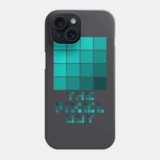 the pixel guy design for the pixel lover - aqua Phone Case