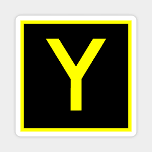 Y - Yankee - FAA taxiway sign, phonetic alphabet Magnet