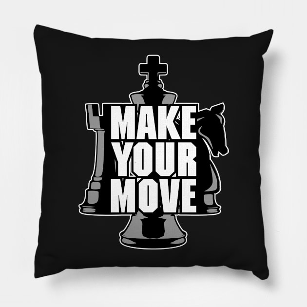 Make Your Move Chess Pillow by Grandeduc