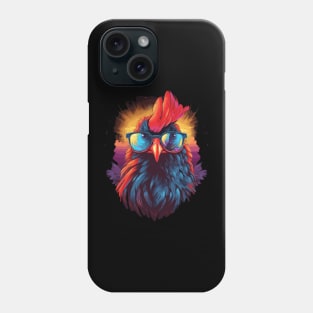 Pop Art Sunglasses Chicken Gifts Funny Chicken Phone Case