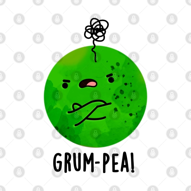 Grum-pea Cute Grumpy Pea Veggie Pun by punnybone