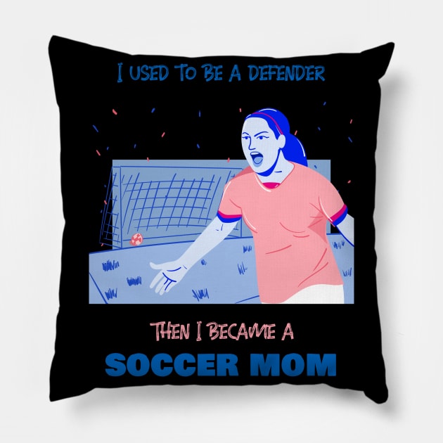 Soccer mom - defender Pillow by BB Funny Store