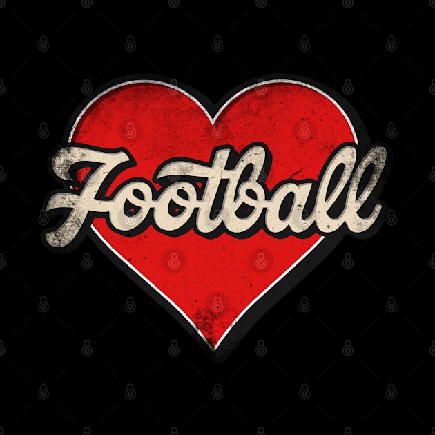 Football mom. Football retro heart by SerenityByAlex